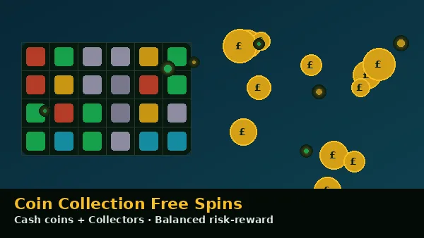 Beast Gains Coin Collection Free Spins — coins with cash values harvested by collectors